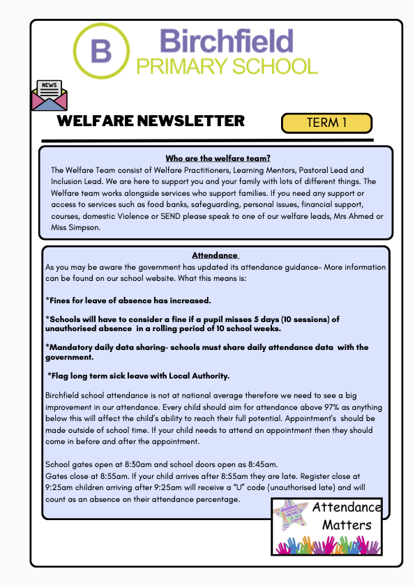 Welfare newsletter 1